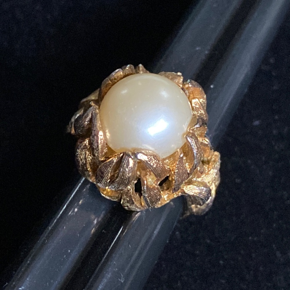 Vintage Napier Pearl Cocktail Ring